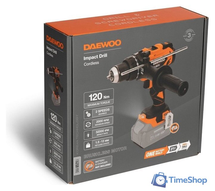 Ударная дрель-шуруповерт Daewoo Power DAA 6521Li (без АКБ) - Изображение №10 — Интернет-магазин Time-Shop