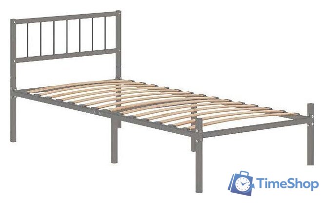 Кровать Домаклево Металика В3 80x200 (серый) - Изображение №1 — Интернет-магазин Time-Shop