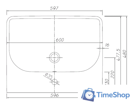 Умывальник Kolo Traffic L91161000 - Изображение №2 — Интернет-магазин Time-Shop