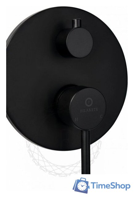 Душевая система  Filarete Roun FL1020 (черный матовый) - Изображение №4 — Интернет-магазин Time-Shop