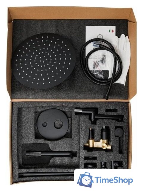 Душевая система  Filarete Roun FL1020 (черный матовый) - Изображение №16 — Интернет-магазин Time-Shop