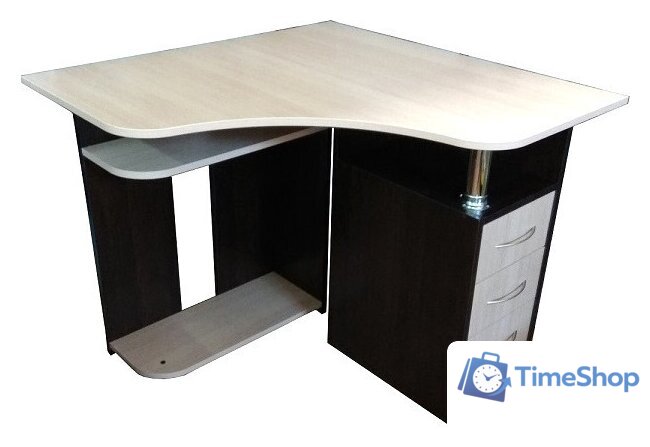 Стол Компас мебель КС-003-03 (венге темный/дуб молочный) - Изображение №1 — Интернет-магазин Time-Shop