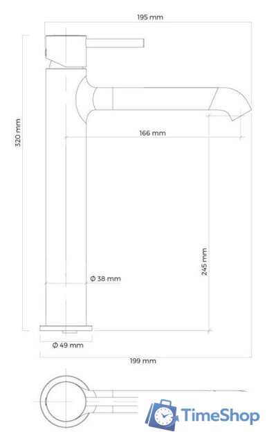 Смеситель Oltens Molle Slim 32403300 - Изображение №4 — Интернет-магазин Time-Shop