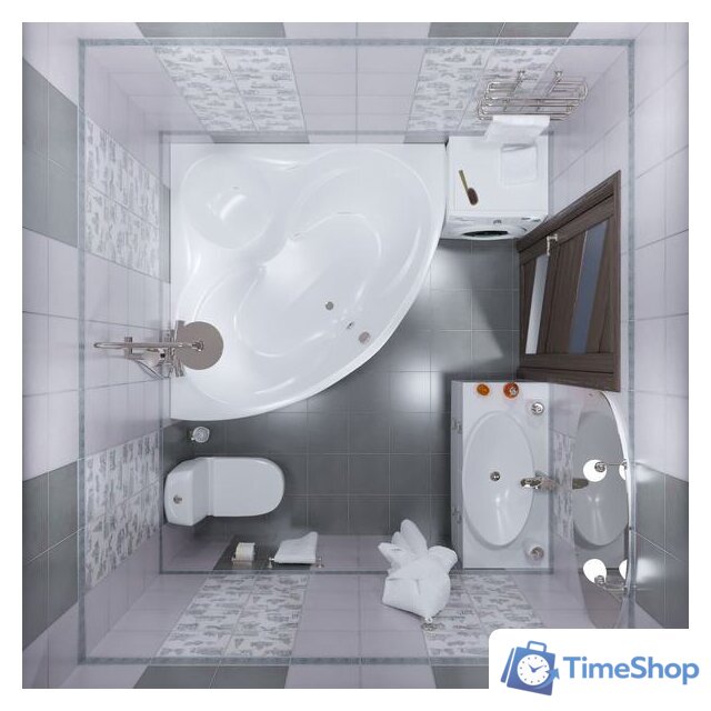 Ванна Triton Сабина 160x160 (с каркасом, экраном и сифоном) - Изображение №6 — Интернет-магазин Time-Shop