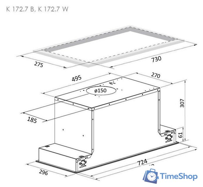 Кухонная вытяжка Zigmund & Shtain K 172.7 W - Изображение №12 — Интернет-магазин Time-Shop