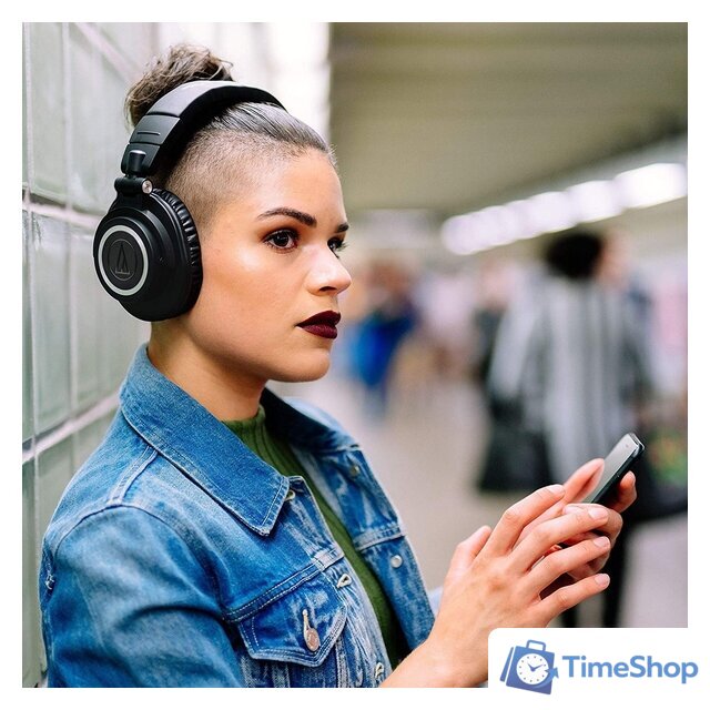 Наушники Audio-Technica ATH-M50xBT (черный) - Изображение №13 — Интернет-магазин Time-Shop