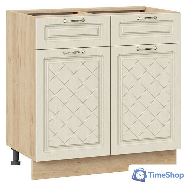 Шкаф напольный Трия Бьянка 1Н8Я1 (дуб крафт золотой/дуб ваниль) - Изображение №1 — Интернет-магазин Time-Shop