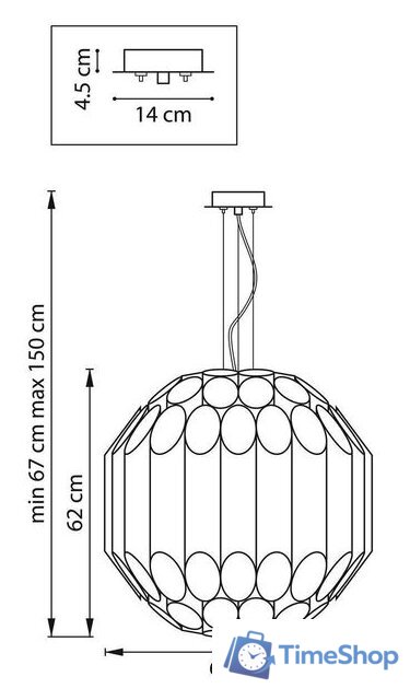 Подвесная люстра Lightstar Siena 720802 - Изображение №2 — Интернет-магазин Time-Shop
