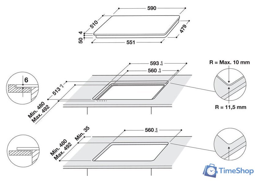 Варочная панель Whirlpool WF S0160 NE - Изображение №18 — Интернет-магазин Time-Shop