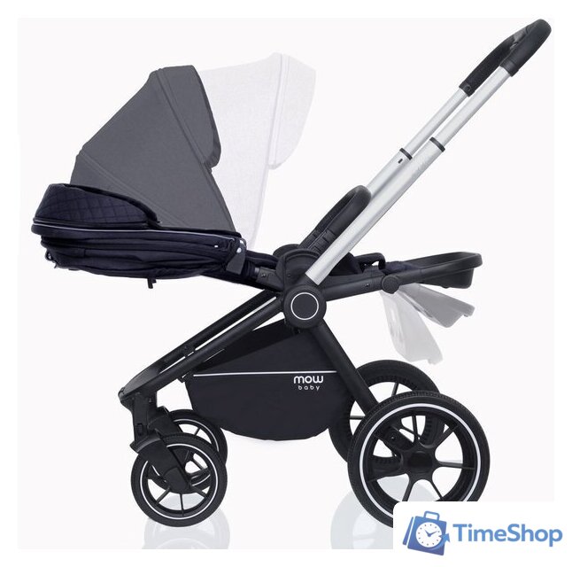 Универсальная коляска Rant MOWbaby Zoom PU (2 в 1, silver black) - Изображение №8 — Интернет-магазин Time-Shop