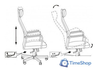 Офисное кресло Бюрократ KB-5M (TW-01 3C11 черный, сетка/ткань) - Изображение №6 — Интернет-магазин Time-Shop
