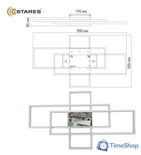  Estares Sven 120W 3S-APP-900x500x80-WHITE/WHITE-220-IP20 - Изображение №8 — Интернет-магазин Time-Shop