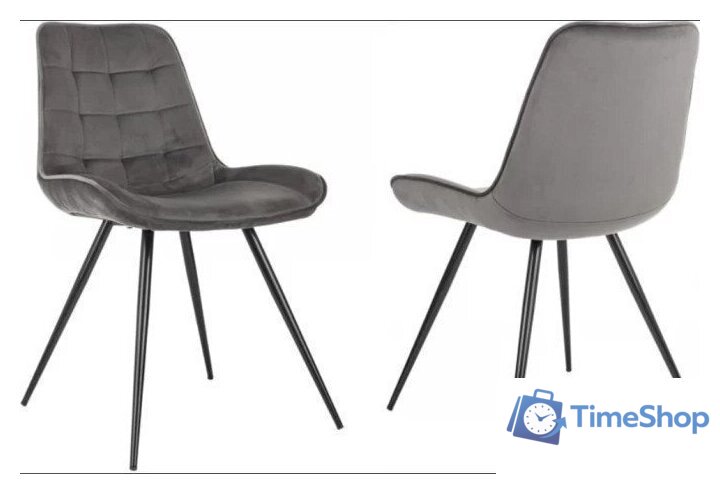 Стул Бюрократ CH-K2 2 шт (серый Holland 18/черный) - Изображение №1 — Интернет-магазин Time-Shop