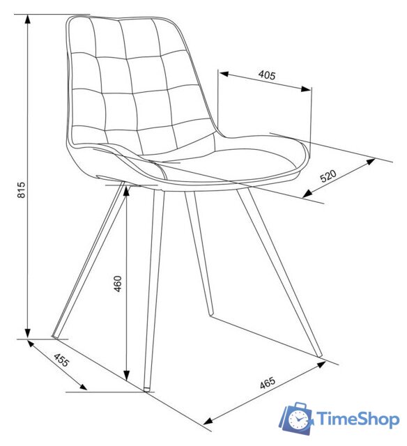 Стул Бюрократ CH-K2 2 шт (серый Holland 18/черный) - Изображение №9 — Интернет-магазин Time-Shop