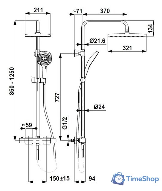 Душевая система  KFA Armatura Malaga 575691044 - Изображение №3 — Интернет-магазин Time-Shop