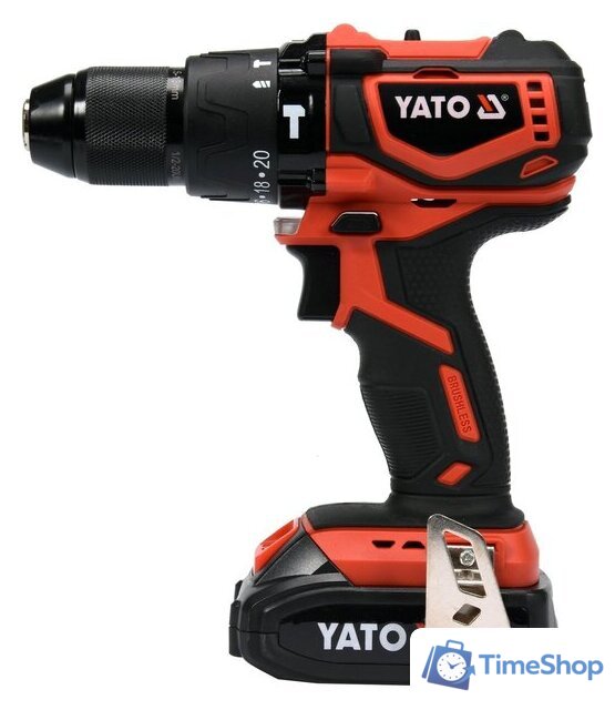 Ударная дрель-шуруповерт Yato YT-82796 (с 1-им АКБ, кейс) - Изображение №2 — Интернет-магазин Time-Shop