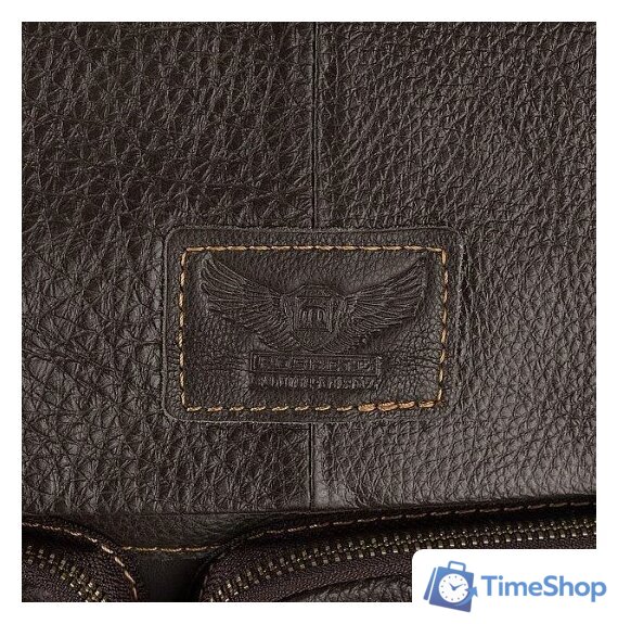 Мужская сумка Poshete 196-1260-6-DBW (коричневый) - Изображение №5 — Интернет-магазин Time-Shop