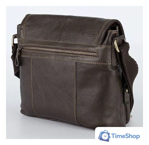Мужская сумка Poshete 196-1260-6-DBW (коричневый) - Изображение №2 — Интернет-магазин Time-Shop