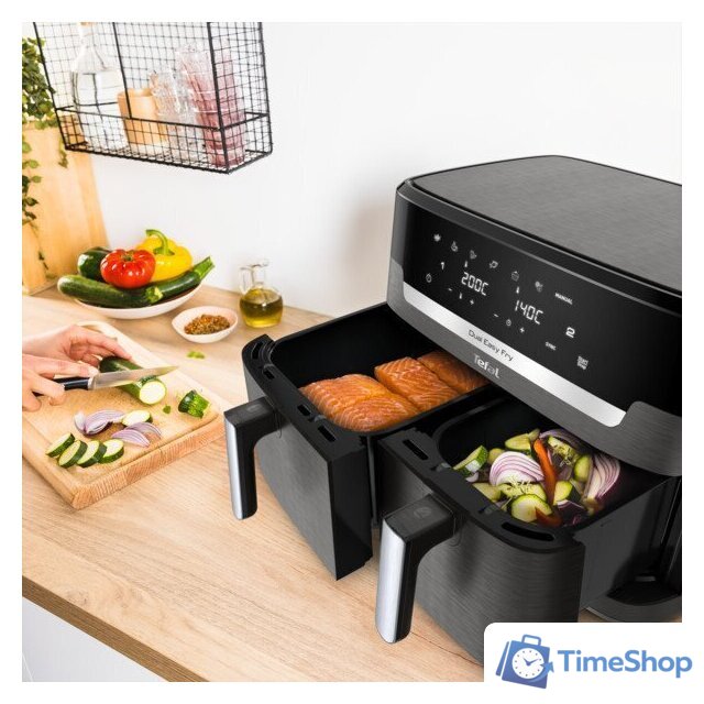 Аэрогриль (аэрофритюрница) Tefal Dual Easy Fry EY942BE0 - Изображение №7 — Интернет-магазин Time-Shop