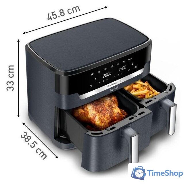 Аэрогриль (аэрофритюрница) Tefal Dual Easy Fry EY942BE0 - Изображение №2 — Интернет-магазин Time-Shop
