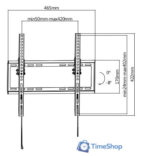 Кронштейн для телевизора Ultramounts UM832TW (белый) - Изображение №3 — Интернет-магазин Time-Shop