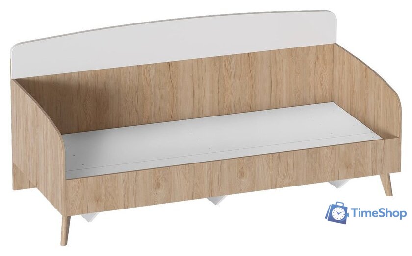 Кровать-тахта Мебельград Калгари 90x200 (дуб натуральный светлый/белый матовый) - Изображение №1 — Интернет-магазин Time-Shop