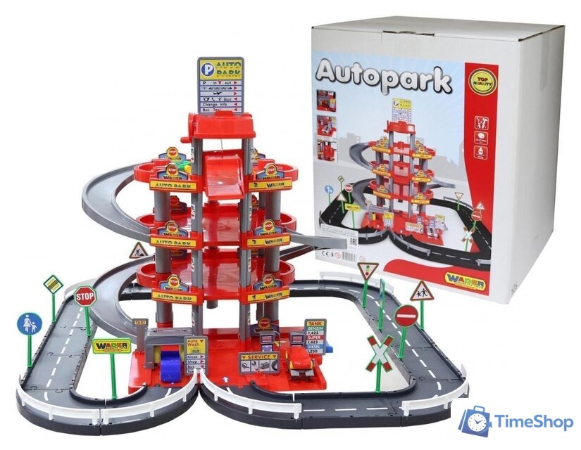 Паркинг Полесье Паркинг 4-уровневый с дорогой и автомобилями (красный) 44723 - Изображение №1 — Интернет-магазин Time-Shop