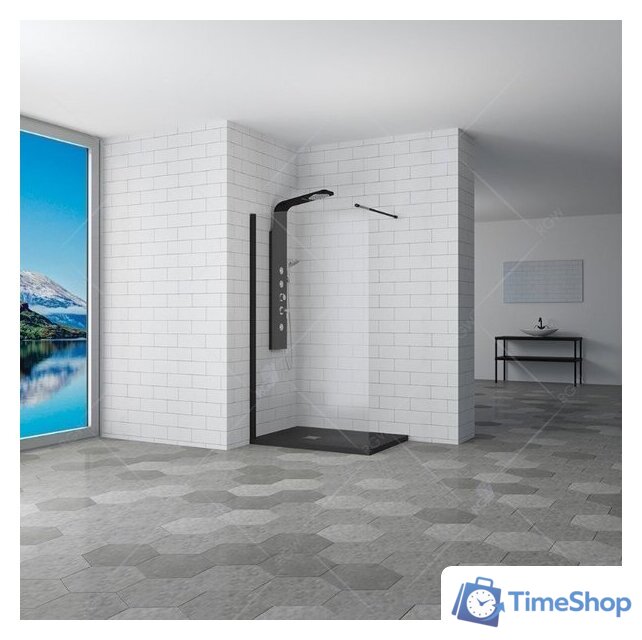 Душевая стенка RGW WA-010B 70 (черный/прозрачное стекло) - Изображение №2 — Интернет-магазин Time-Shop