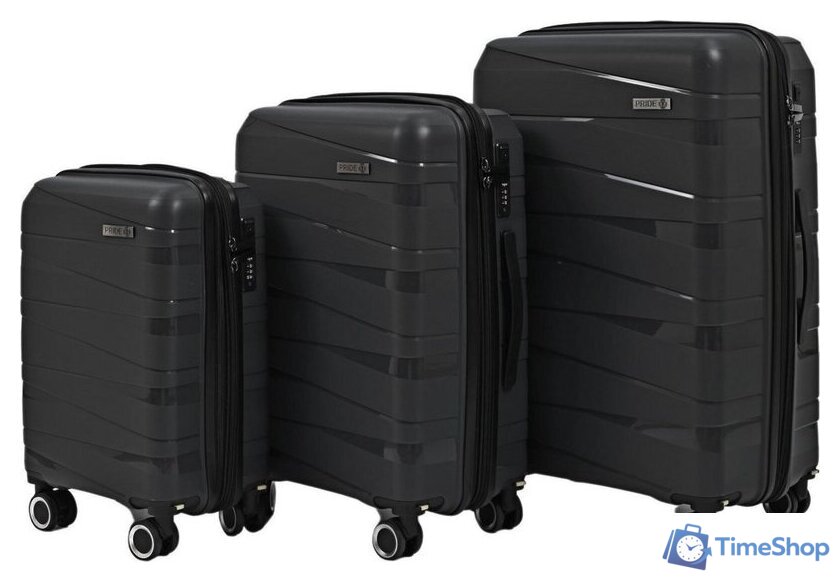 Чемодан-спиннер Pride РР-201 (L, черный) - Изображение №11 — Интернет-магазин Time-Shop