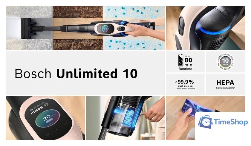 Пылесос Bosch Unlimited 10 BBS1041RBA - Изображение №12 — Интернет-магазин Time-Shop