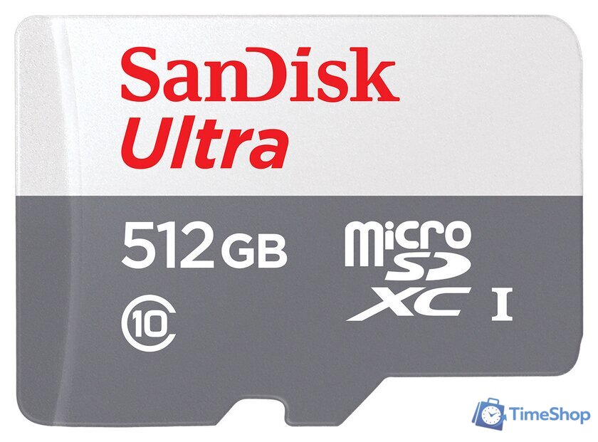 Карта памяти SanDisk Ultra microSDXC SDSQUNR-512G-GN3MN 512GB - Изображение №1 — Интернет-магазин Time-Shop