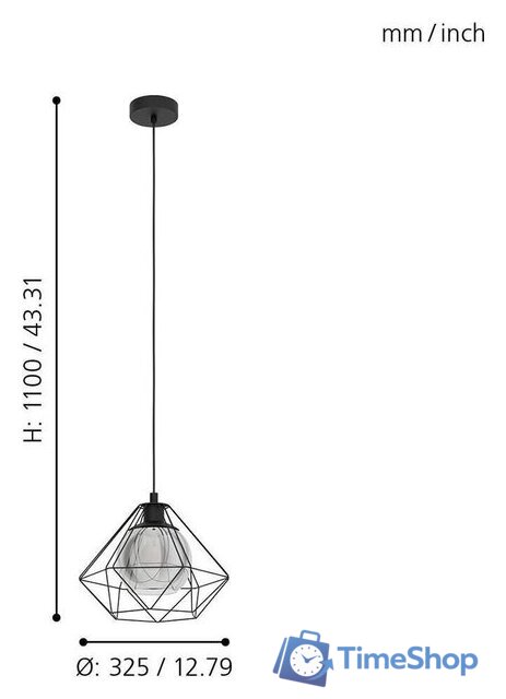 Подвесная люстра Eglo Vernham 43482 - Изображение №3 — Интернет-магазин Time-Shop