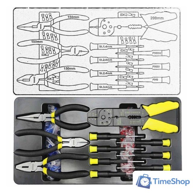 Универсальный набор инструментов WMC Tools 254 (58824) - Изображение №4 — Интернет-магазин Time-Shop