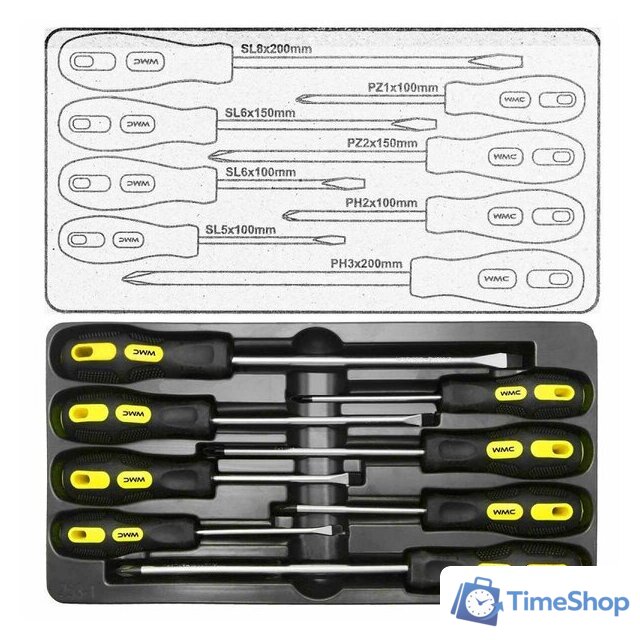 Универсальный набор инструментов WMC Tools 254 (58824) - Изображение №3 — Интернет-магазин Time-Shop