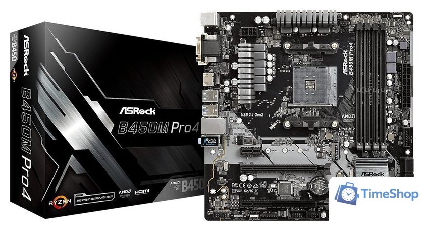 Материнская плата ASRock B450M Pro4 - Изображение №5 — Интернет-магазин Time-Shop