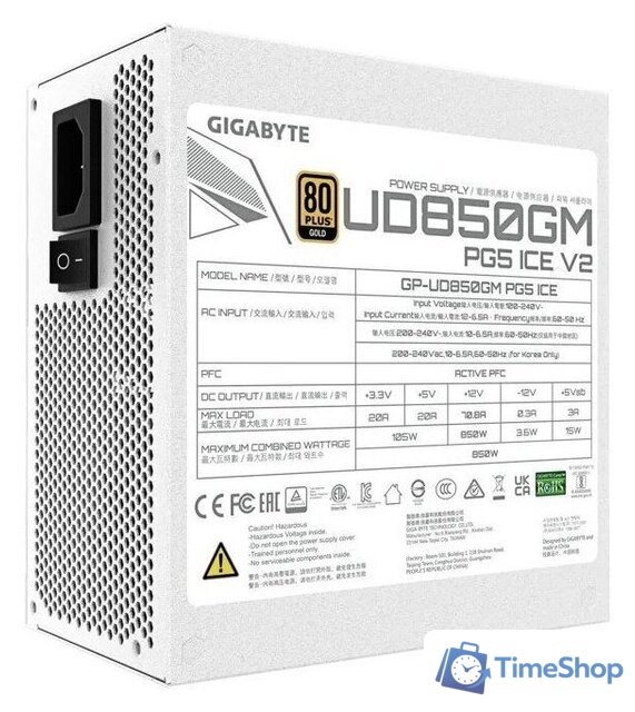 Блок питания Gigabyte UD850GM PG5 V2 ICE - Изображение №6 — Интернет-магазин Time-Shop
