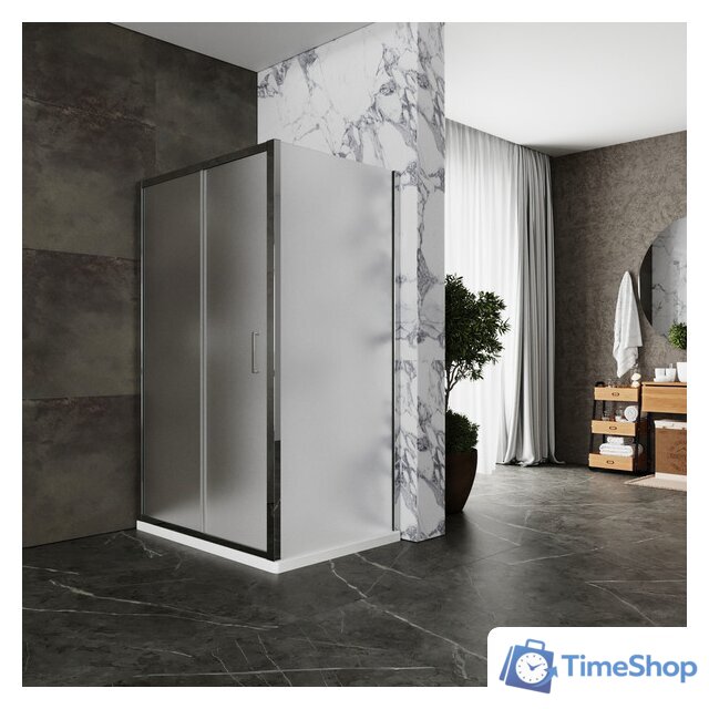Душевой уголок Roxen Caspia 55060-100C-R 100х80 (матовое стекло) - Изображение №6 — Интернет-магазин Time-Shop