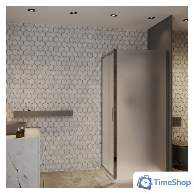 Душевой уголок Roxen Caspia 55060-100C-R 100х80 (матовое стекло) - Изображение №4 — Интернет-магазин Time-Shop