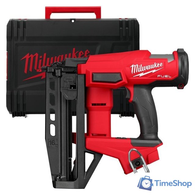 Гвоздезабиватель Milwaukee M18 FN16GS-0X Fuel 4933493353 (без АКБ, кейс) - Изображение №1 — Интернет-магазин Time-Shop