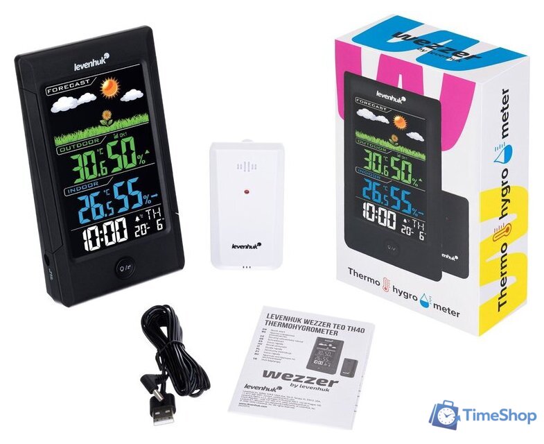 Термогигрометр Levenhuk Wezzer Teo TH40 81388 - Изображение №2 — Интернет-магазин Time-Shop