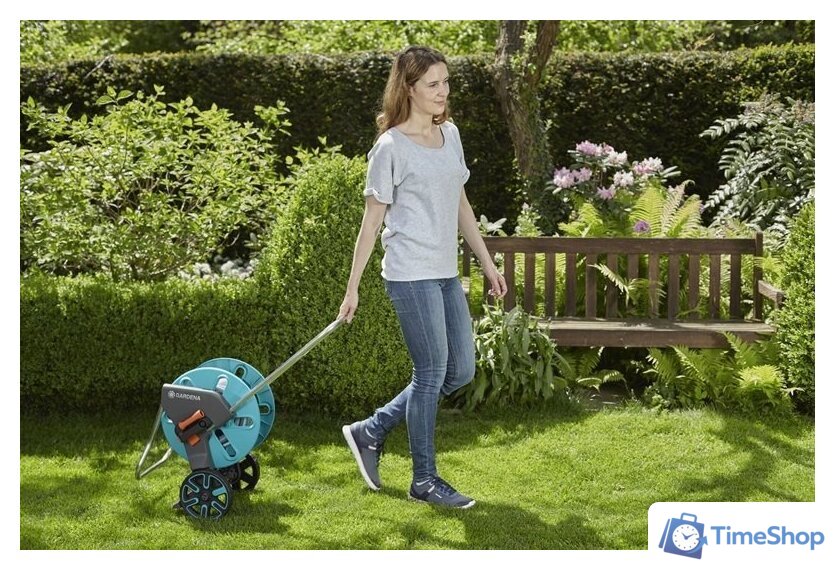 Тележка со шлангом Gardena Тележка AquaRoll M со шлангом Classic (1/2