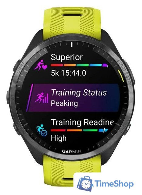 Умные часы Garmin Forerunner 965 (черный/желтый) - Изображение №2 — Интернет-магазин Time-Shop