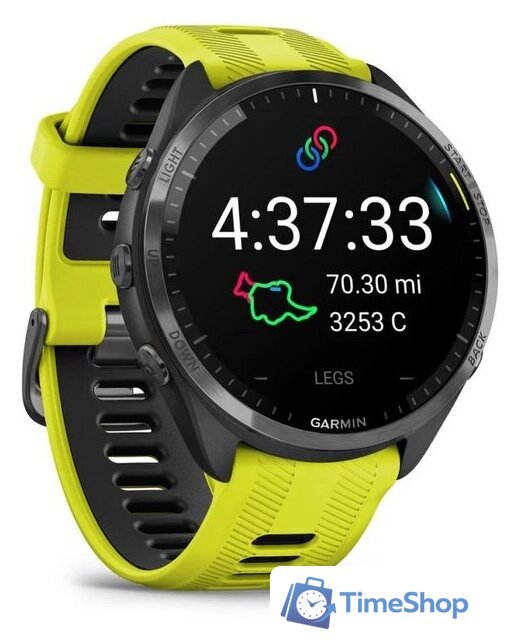 Умные часы Garmin Forerunner 965 (черный/желтый) - Изображение №3 — Интернет-магазин Time-Shop