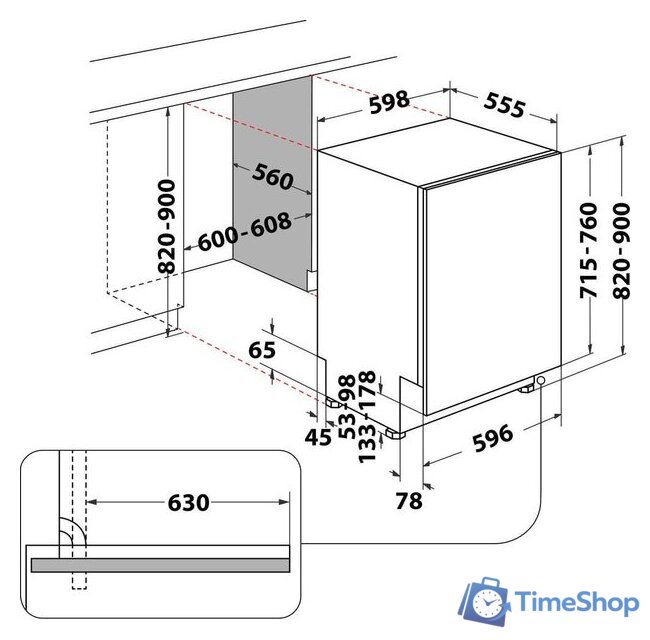 Встраиваемая посудомоечная машина Whirlpool WH7IPA15BM6L0 - Изображение №9 — Интернет-магазин Time-Shop