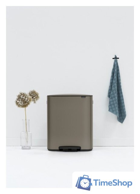 Мусорное ведро Brabantia Bo Pedal Bin 60 л (платиновый) - Изображение №13 — Интернет-магазин Time-Shop