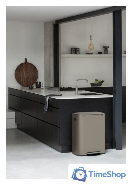 Мусорное ведро Brabantia Bo Pedal Bin 60 л (платиновый) - Изображение №15 — Интернет-магазин Time-Shop