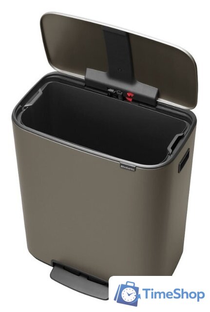 Мусорное ведро Brabantia Bo Pedal Bin 60 л (платиновый) - Изображение №4 — Интернет-магазин Time-Shop