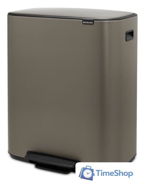 Мусорное ведро Brabantia Bo Pedal Bin 60 л (платиновый) - Изображение №5 — Интернет-магазин Time-Shop