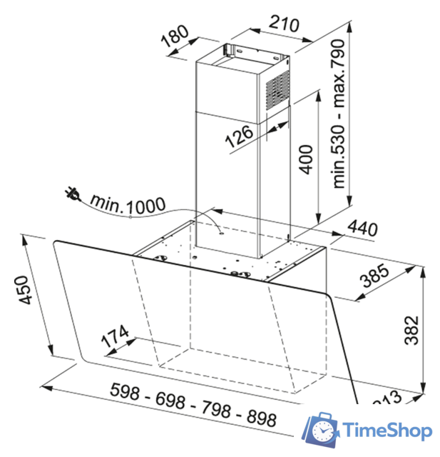 Кухонная вытяжка Franke Evo Plus FPJ 925 V BK/SS 330.0528.067 - Изображение №2 — Интернет-магазин Time-Shop