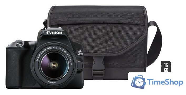 Зеркальный фотоаппарат Canon EOS 250D Kit 18-55 f/3.5-5.6 III (черный) - Изображение №3 — Интернет-магазин Time-Shop